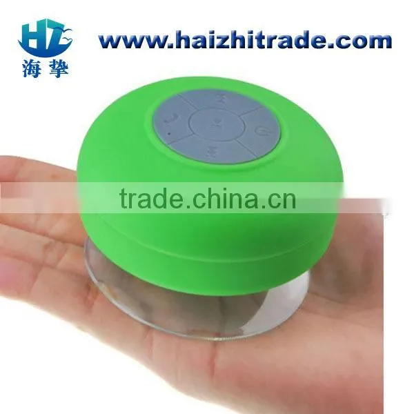 Most popular bulit-in li-ion battery bluetooth waterproof mini speaker and sucking disc function