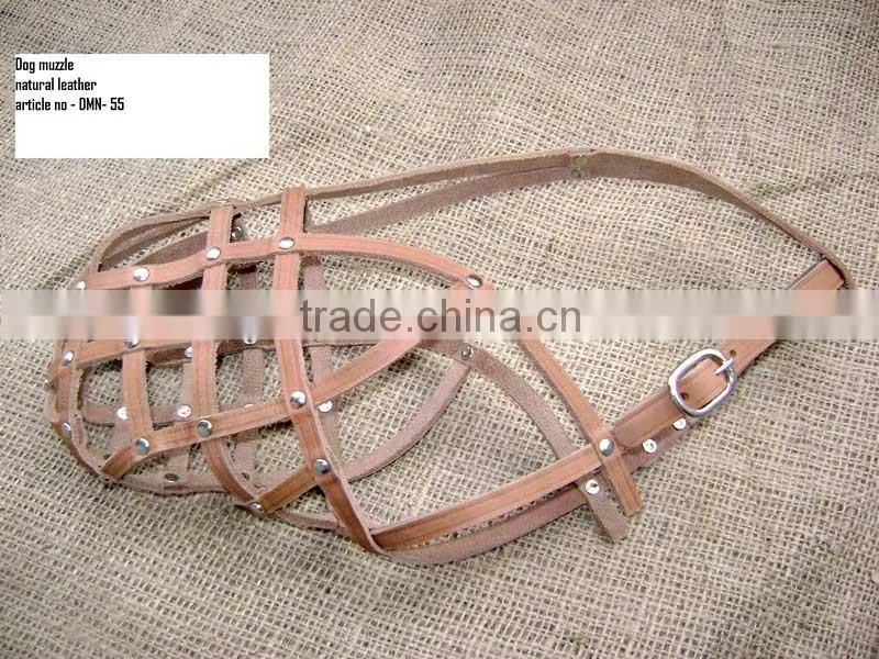Wholesale Luxury New Design Genuine Leather Dog Muzzle