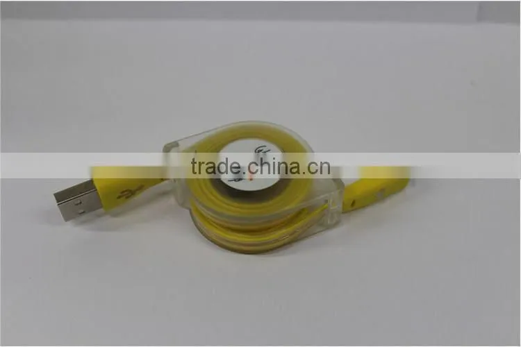 High Quality 1/2/3m Retractable Charging Cable