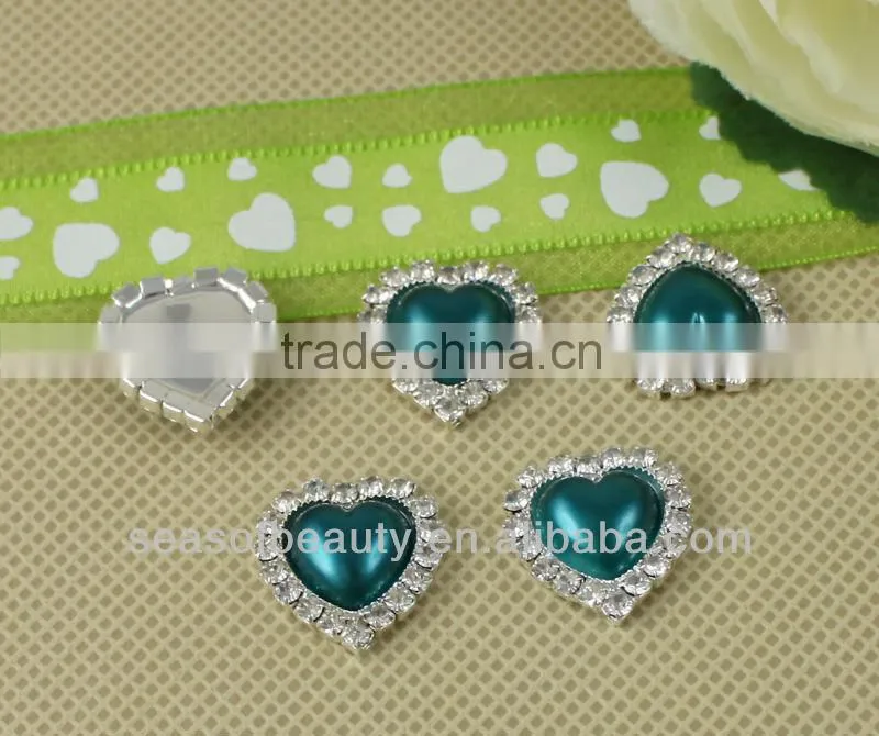 Wholesale Heart Shape Rhinestone Buttons Made in China 2308DP