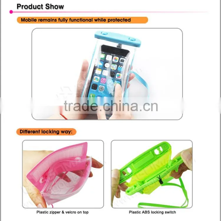 Small MOQ promotional gift handy pvc waterproof mobile bag
