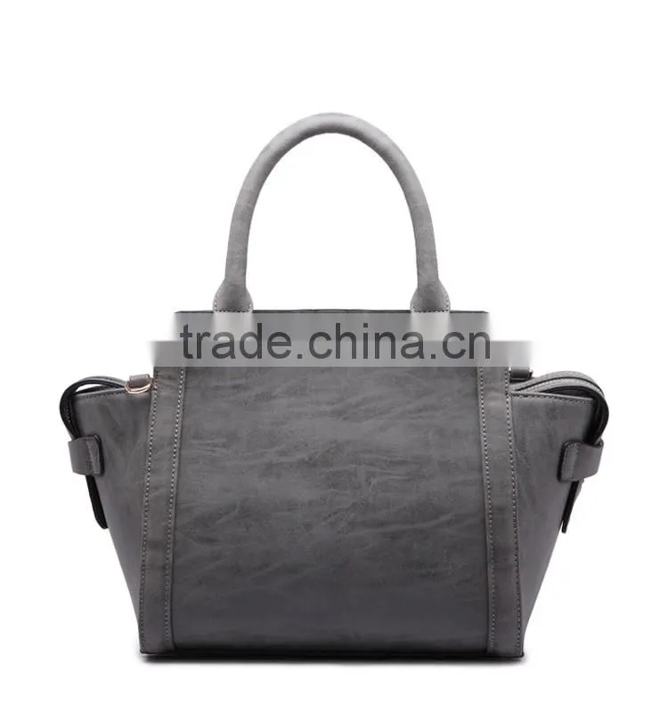stylish grey color top handle fashion women handbag