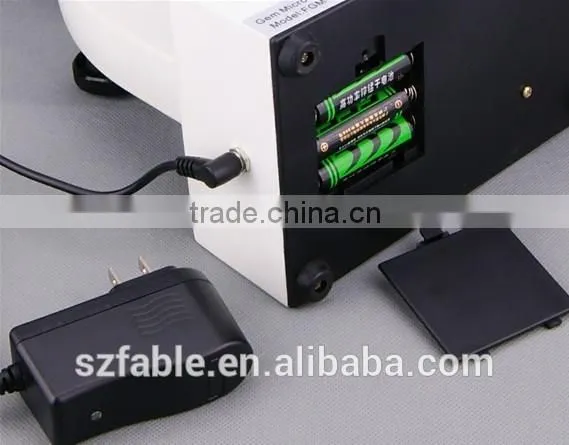 Gem & Jewellery Microscope with installation holes on both side and 3D adjustable gem hooks