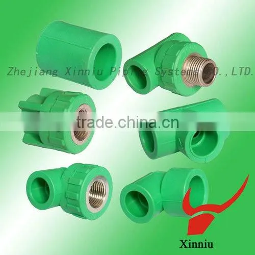 2015 hot sale material polypropylene PPR pipe fitting different colors equal tee