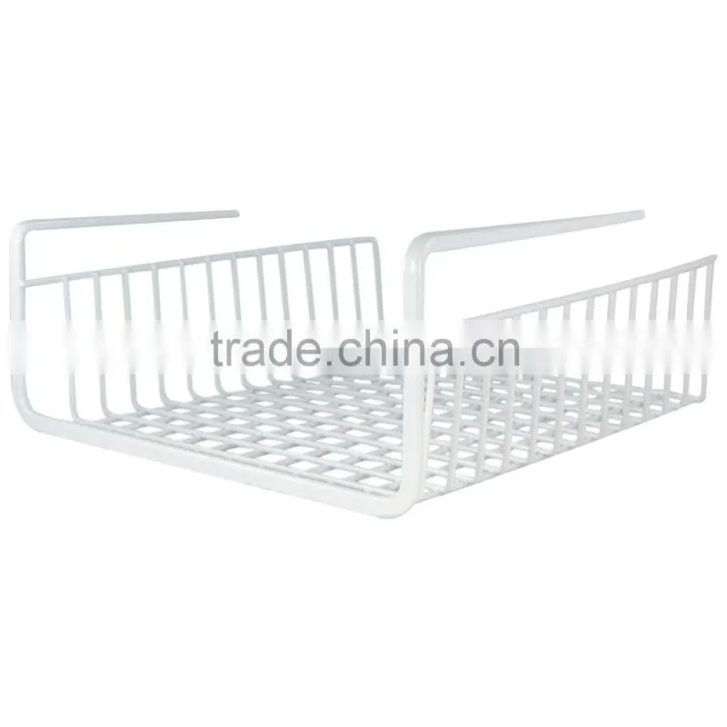 Wholesale Factory Pirce White Wire Under Shelf Basket Wrap Rack