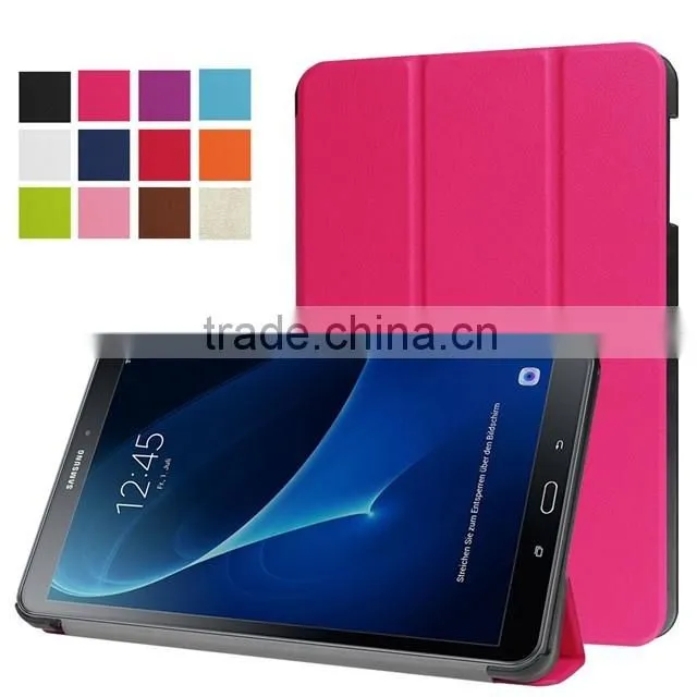 three fold flip leathe case cover for samsung TAB A 10.1