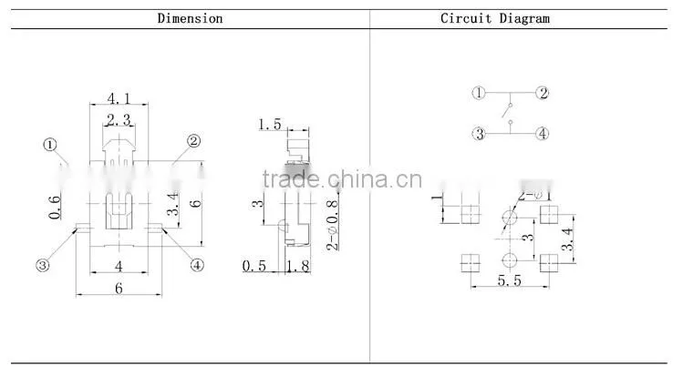 TSA04430 turtle shape SMD Push Switch