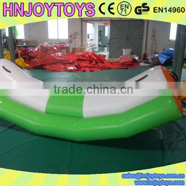 Water game inflatable water seasaw