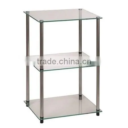 Foshan shunde simple style living room tempered glass top side table