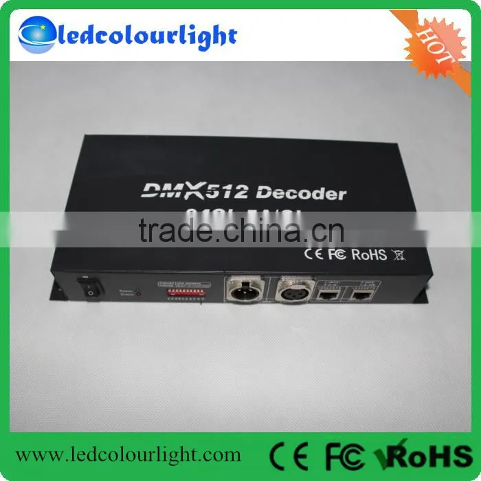 DMX512 decoder wireless XLR DMX controller dmx 512 rgb led controller DC12v-24V 4CH*4A