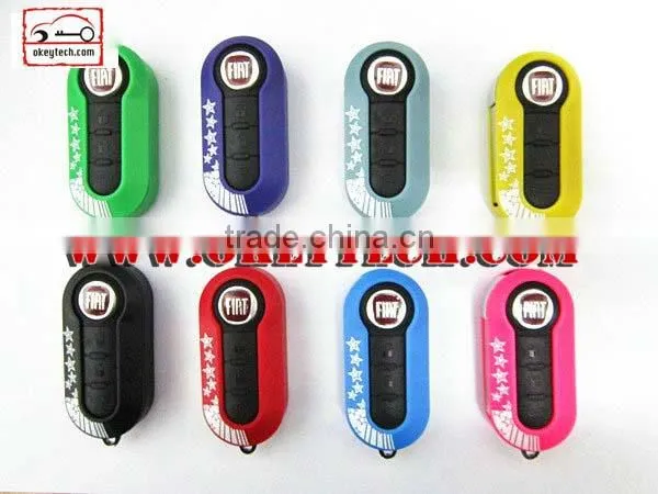 High quality fiat 500 key shell fiat key cover for shell key fiat 500 covers