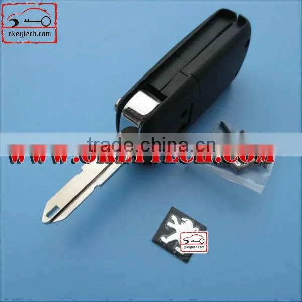 OkeyTech Peugeot 206 C2 2 buttons flip remote key shell for peugeot 206 key for Peugeot key