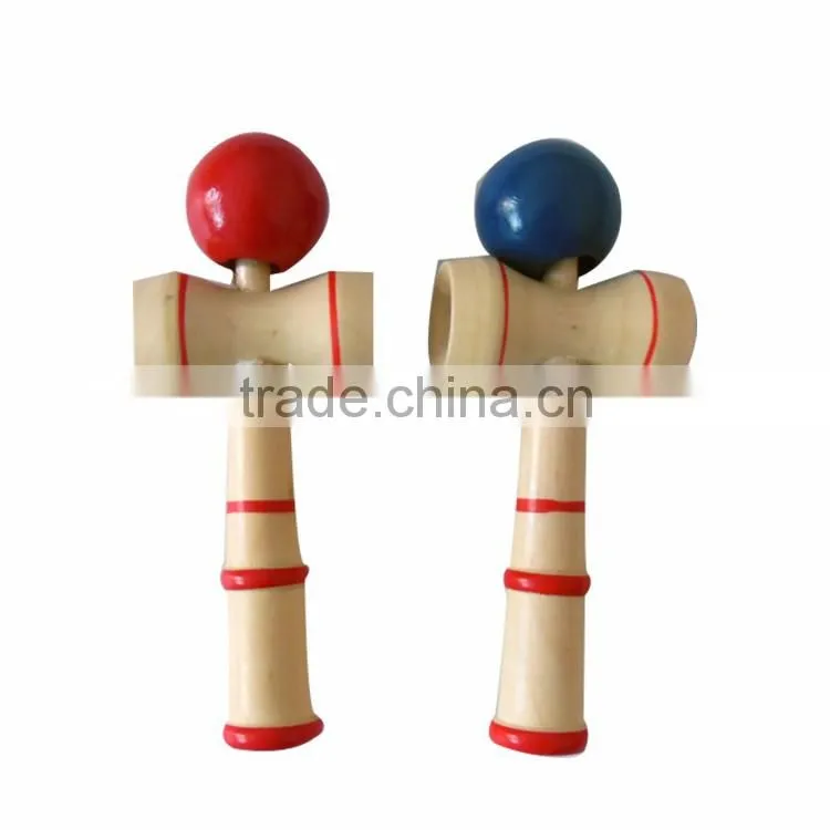 New Mini Kendama Wooden Ball Toy Limited Edition Blue/ Red KK980
