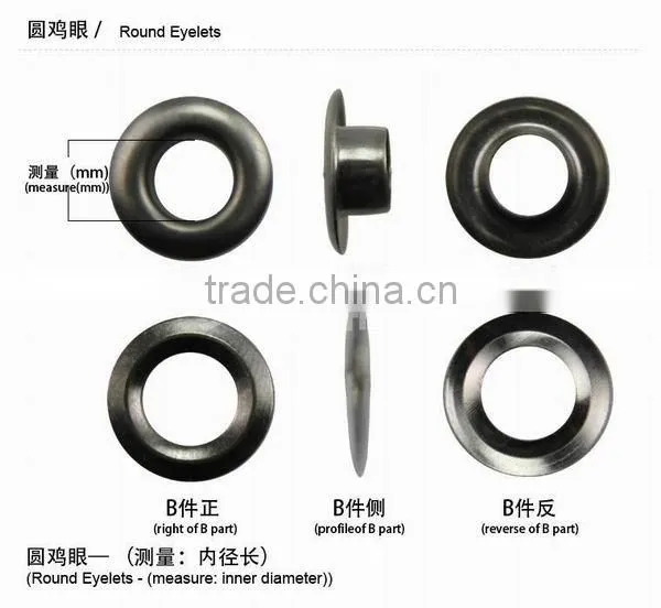 factory wholesale eyelet metal eyelet button