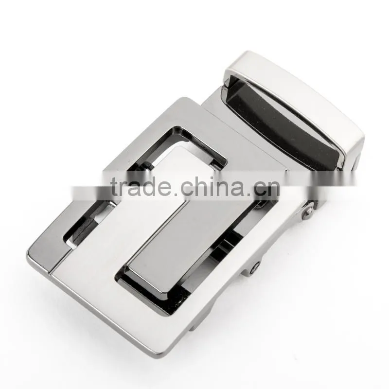 Top sale custom logo black automatic men's slide buckle belt