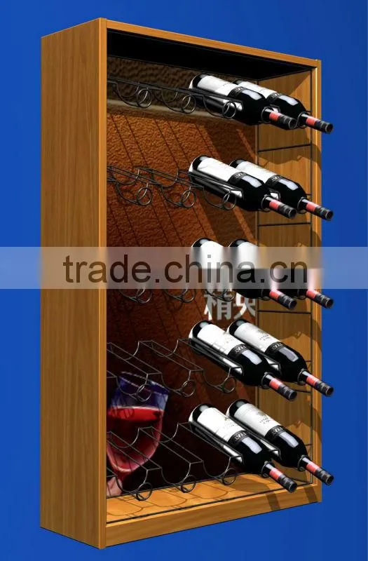metal wine storage display rack for supermarket retail shops used HSX-P-164