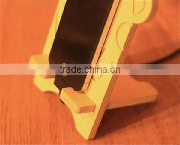 Cheap wood folding mobile android phone holder