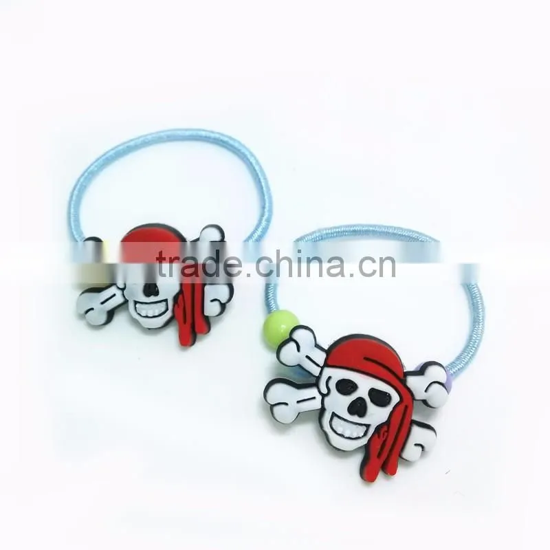 Cartoon Character Skull Shaped Hair Rubber Band Elastic PVC Hair bands