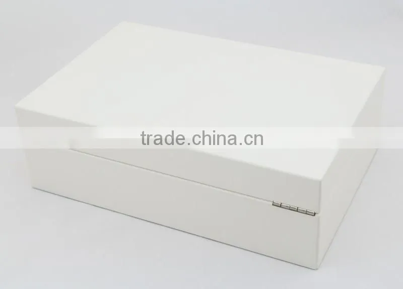 Custom High gloss piano lacquer white jewelry Wooden Box