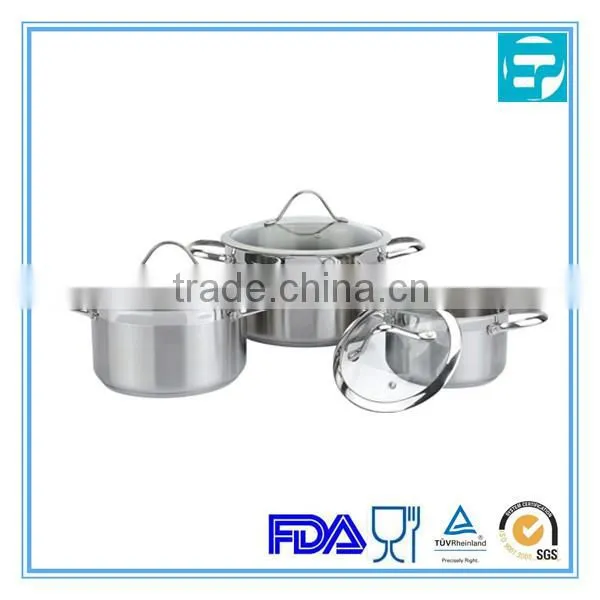 6PCS Stainless steel kitchen pot set