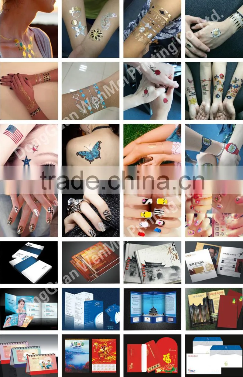 Elegant Jewelry Gold and Silver Temporary Tattoo