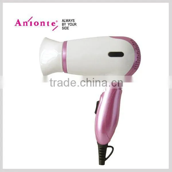 Foldable travel hair dryer with dual voltage 1000-1400W mini hair dryer