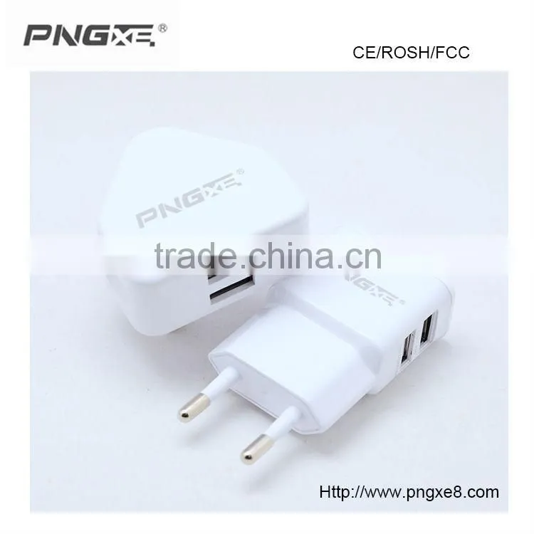 PNGXE 5V 2.1A power adapter usb charger for iPhone and Samsung