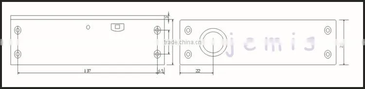 12V Fail Safe Hanging electric bolt lock For Narrow Frame Door Lock JM-160D