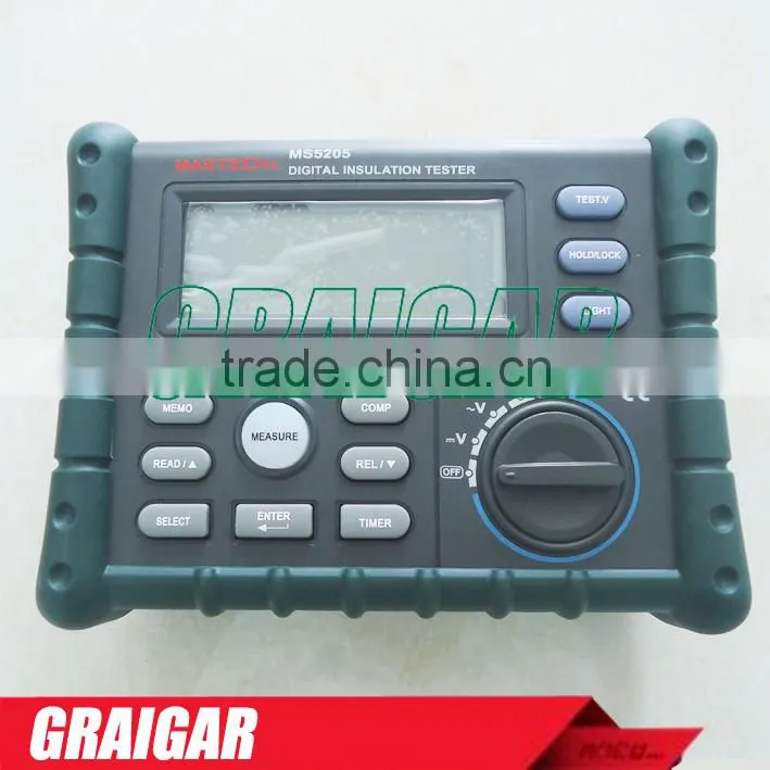 Megger High Precision Digital Insulation Resistance Meter Tester Multimeter 10G 2500V MASTECH MS5205