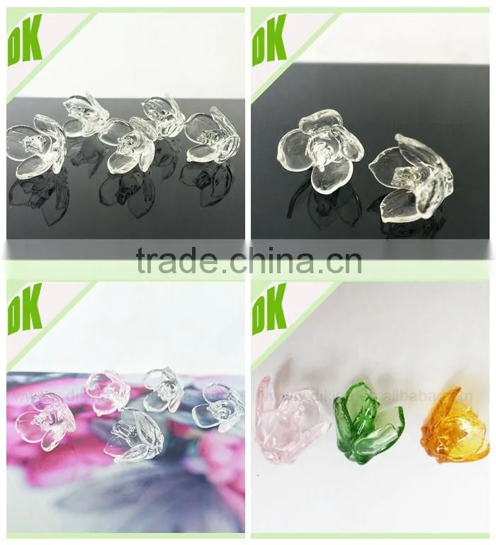 diameter-20mm (other sizes also can be offered ) ~~ colores :pink&yellow&green ... wholesale decorative colored glass flowers