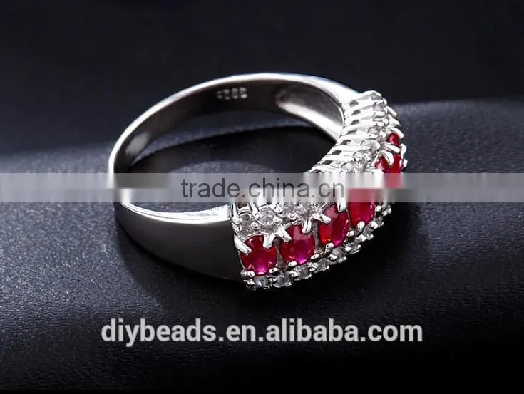 925 sterling silver and Ruby jewelry ring for wedding party women