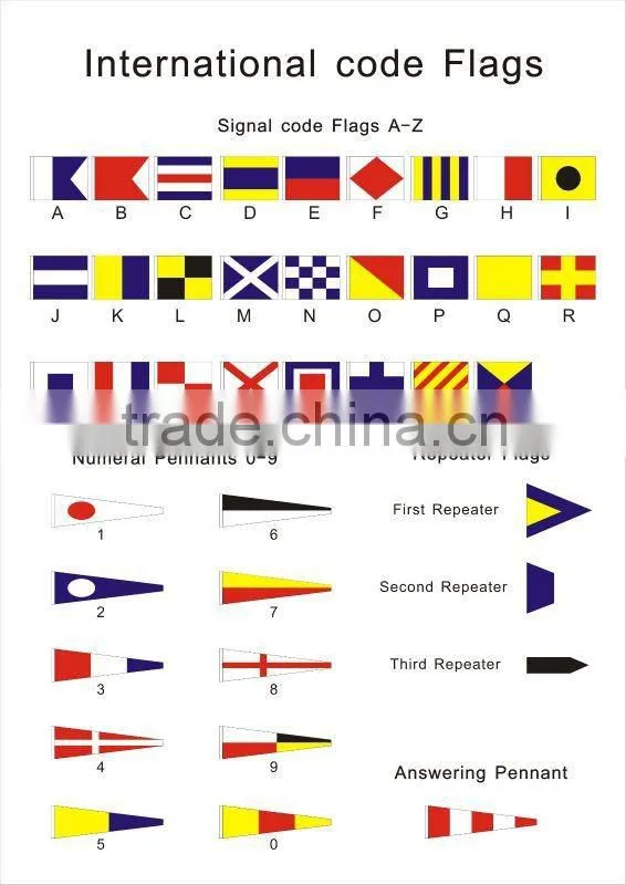 cheap polyester nautical signal flags