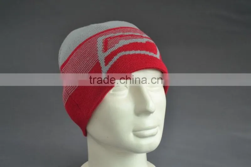 BSCI Audit Custom winter beanie hat with jacquard logo