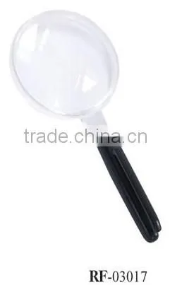 hot sale Glass Material 90mm magnifying glass:Handheld metal magnifier