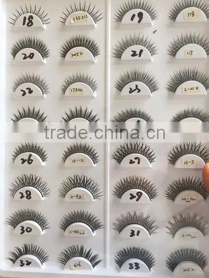 Fake eyelashes False Eyelashes for wholesale With custom eyelash packaging chemical fiber eyelashes