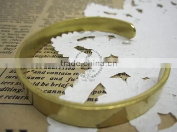 8MM width vintage brass bracelet blank,original raw brass bracelet cuff tray bezels 1900011