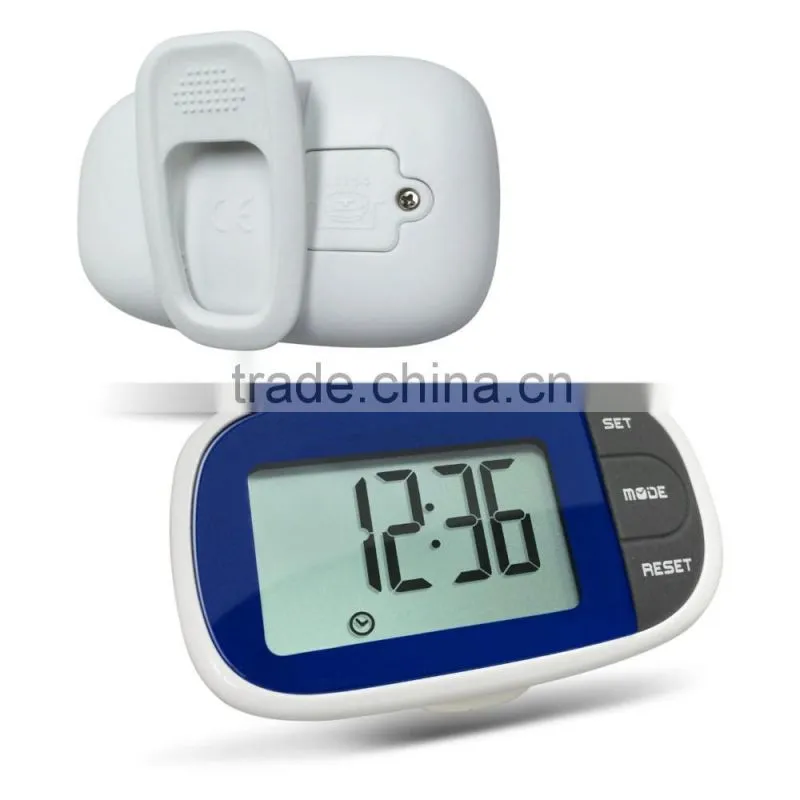Xmas best gift pedometer with belt clip and time function