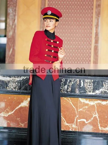 Hot selled customer-made handsome hotel guard uniform