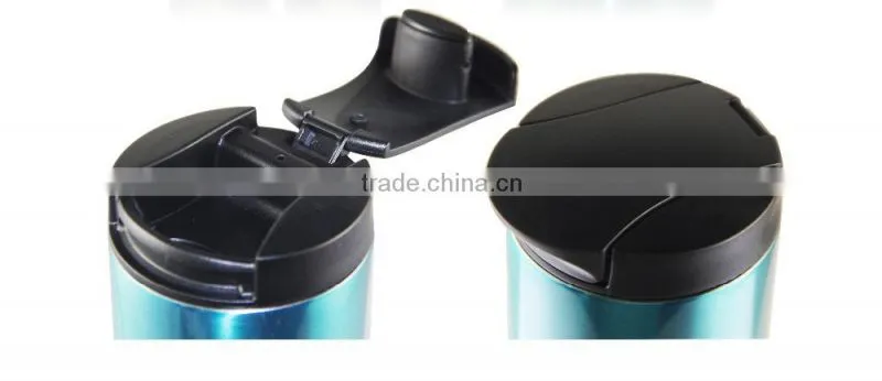 Best double wall 16oz stainless steel travel mugs with screwed lids