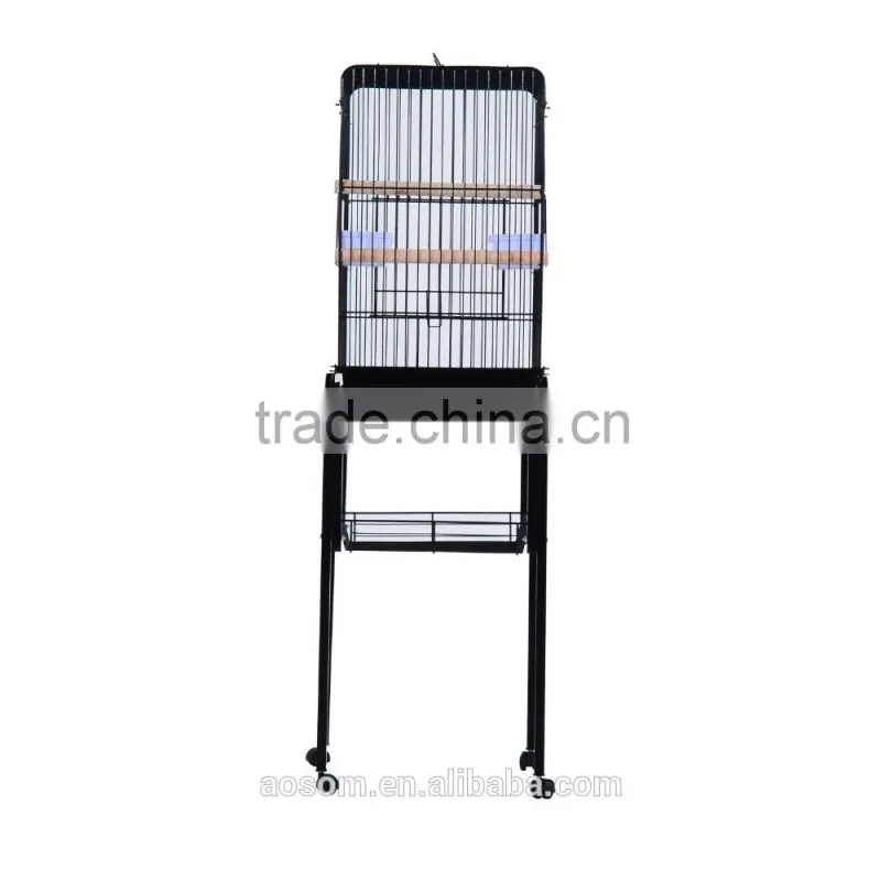 Pawhut 51" Black Metal Bird Cage