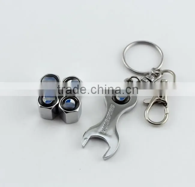 4pcs metal good quality fit for all tubeless car tire wrench valve cap