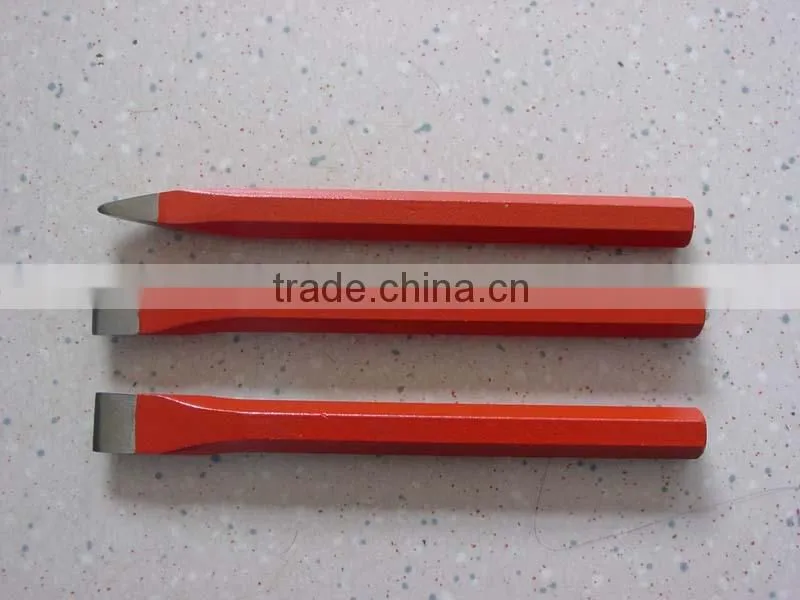 Carbon Steel Stone Flat Cold Rock Breaker Chisel/ stone chisels /6pc Stone Carving Chisels /300mm Flat Stone Chisel