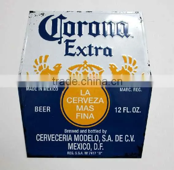 custom OEM funny print tin sheet, embossed sign board, 3d metal plate