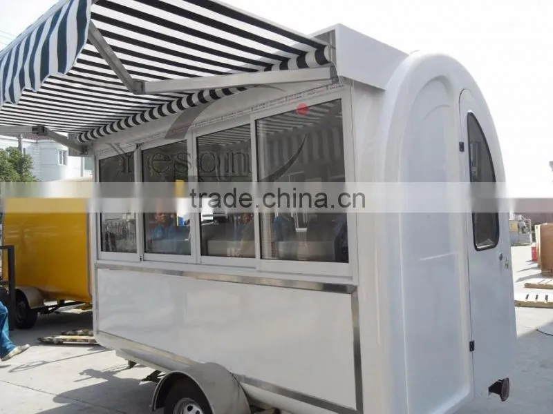 sus 304 fast food mobile kitchen trailer / towable food trailer for sale and food cart manufacturer with price