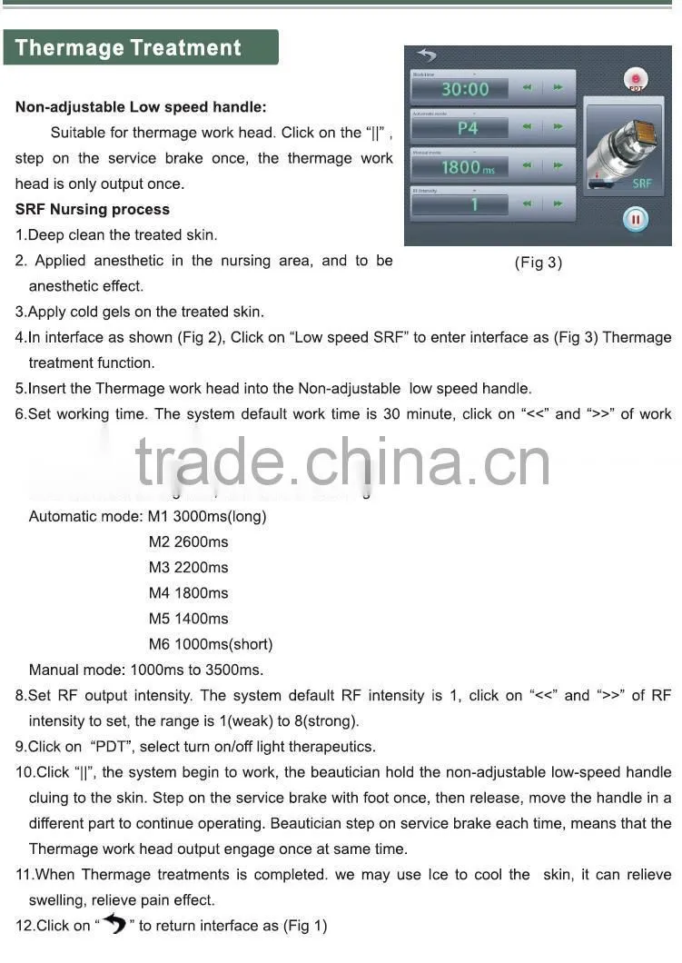 Vertical RF Fractional Micro Needle RF Microneedle, Needle Adjusted from 0.5mm to 3.0mm