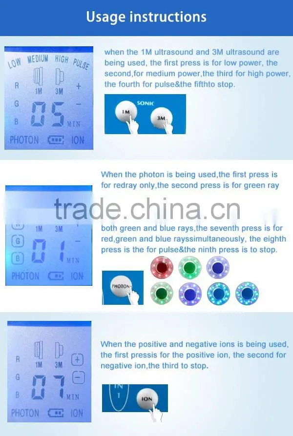 multifunctional spa equipment skin care device palse wasve EMS LED skin care