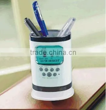 Novelty mini table clock,1 in 4 Digital 4-side Rotation digital alarm clock YF2606