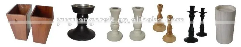 cheap large rustic wood pillar candle holders