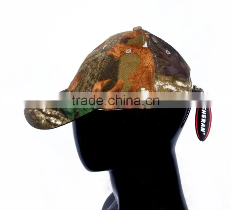 Factory direct sale low price popular color camouflage fishing hat with top quality