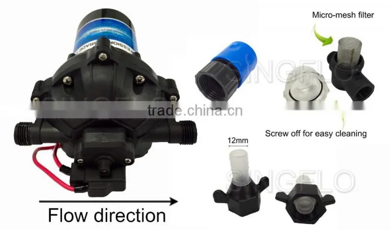 12v water pump 20LPM 70 PSI Washdown pump kits caravan boat marine